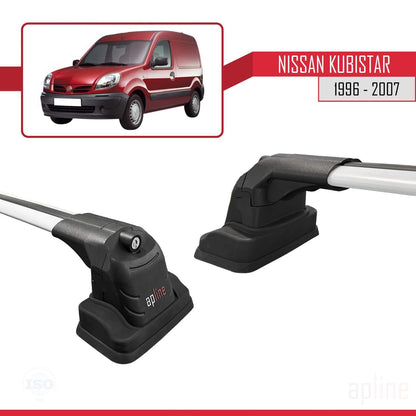 Compatible with Nissan Kubistar 1996-2007 ACE-3 Car Roof Rack Cross Bar Grey Aluminium 2 Bars