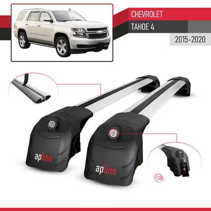 Compatible with Chevrolet Tahoe 4 2015-2020 ACE-2 Model Car Roof Rack Cross Bar Gray Aluminium 2 Bars