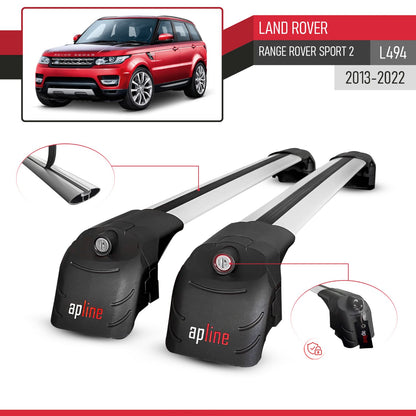 Compatible with Land Rover Range Rover Sport 2 (L494) 2013-2022 ACE-2 Model Car Roof Rack Cross Bar Gray Aluminium 2 Bars