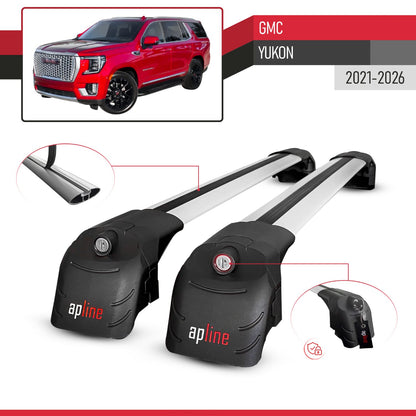 Compatible with GMC Yukon 2021-2026 ACE-2 Model Car Roof Rack Cross Bar Gray Aluminium 2 Bars