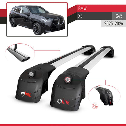 Compatible with BMW X3 (G45) 2025-2026 ACE-2 Model Car Roof Rack Cross Bar Gray Aluminium 2 Bars