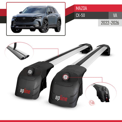 Compatible with Mazda CX-50 (VA) 2022-2026 ACE-2 Model Car Roof Rack Cross Bar Gray Aluminium 2 Bars