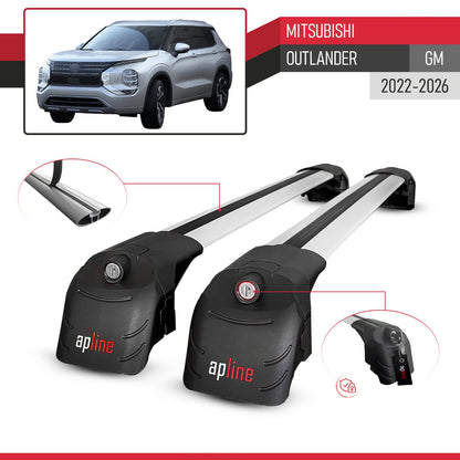 Compatible with Mitsubishi Outlander (GM) 2022-2026 ACE-2 Model Roof Rack Gray 2 Aluminium Bars