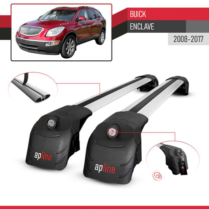 Compatible with Buick Enclave 2008-2017 ACE-2 Model Roof Rack Gray 2 Aluminium Bars