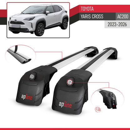 Compatible with Toyota Yaris Cross 2023-2026 ACE-2 Model Roof Rack Gray 2 Aluminium Bars