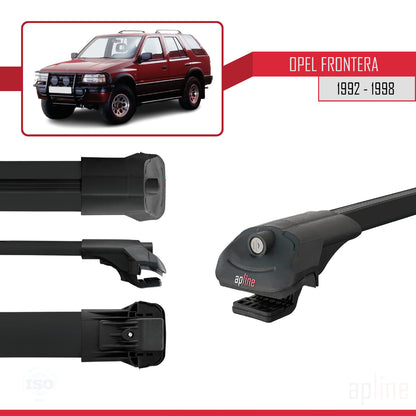 Compatible with Opel Frontera 1992-1998 ACE-1 Car Roof Rack Cross Bar Black Aluminium 3 Bars