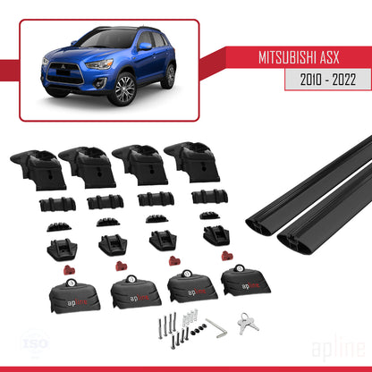 Compatible with Mitsubishi ASX (GA) 2010-2022 ACE-2 Car Roof Rack Cross Bar Black Aluminium 2 Bars