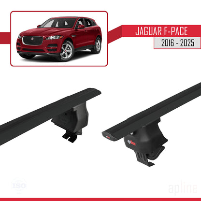 Compatible with Jaguar F-Pace (X761) 2016-2025 ACE-4 Car Roof Rack Cross Bar Black Aluminium 2 Bars
