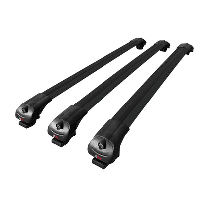 Compatible with Jeep Cherokee 5 (KL) 2014-2023 ACE-1 Car Roof Rack Cross Bar Black Aluminium 3 Bars