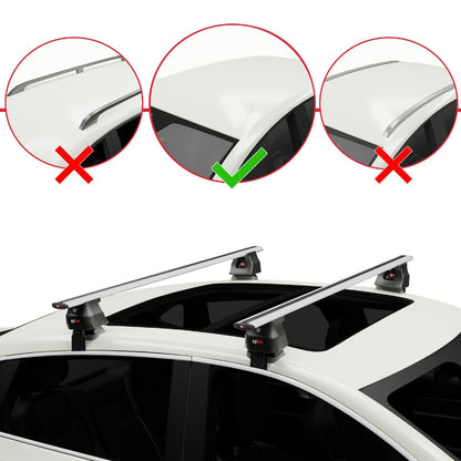 Compatible with Kia Sportage (QL) 2016-2021 ACE-4 Car Roof Rack Cross Bar Grey Aluminium 2 Bars