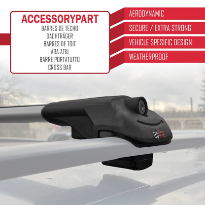 Compatible with VW Tiguan 2025-2026 ACE-1 Model Roof Rack Gray 3 Aluminium Bars