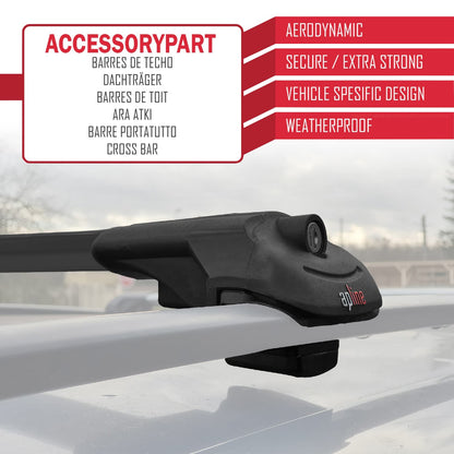 Compatible with VW Tiguan 2025-2026 ACE-1 Model Roof Rack Black 3 Aluminium Bars