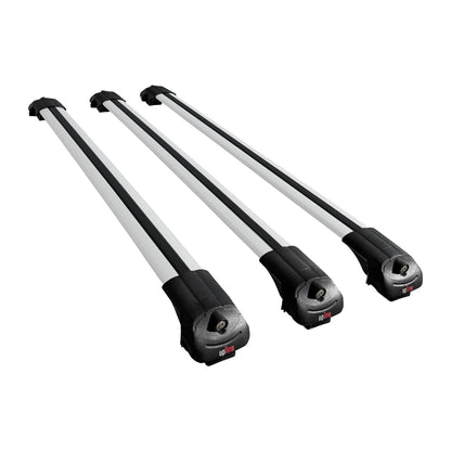 Compatible with Seat Ateca (KH7) 2016-2025 ACE-1 Car Roof Rack Cross Bar Grey Aluminium 3 Bars