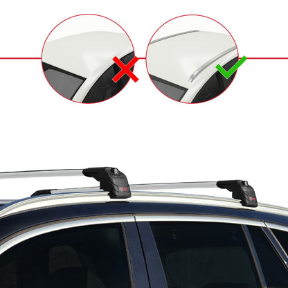 Compatible with BMW X5 (G05) 2019-2026 ACE-2 Model Car Roof Rack Cross Bar Gray Aluminium 2 Bars