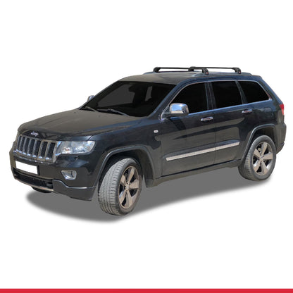 Compatible with Jeep Grand Cherokee 4 (WK2) 2011-2020 ACE-2 Model Car Roof Rack Cross Bar Black Aluminium 2 Bars