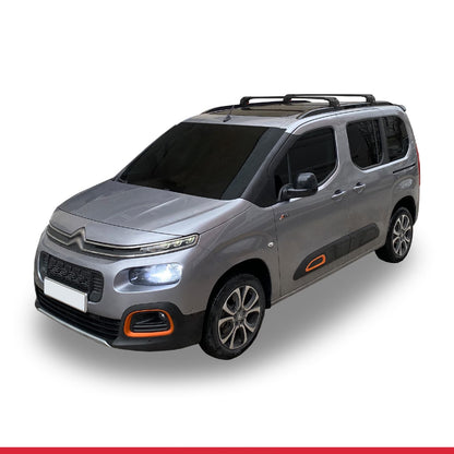 Compatible with Citroen Berlingo 3 (K9) 2023-2025 ACE-2 Car Roof Rack Cross Bar Black Aluminium 2 Bars