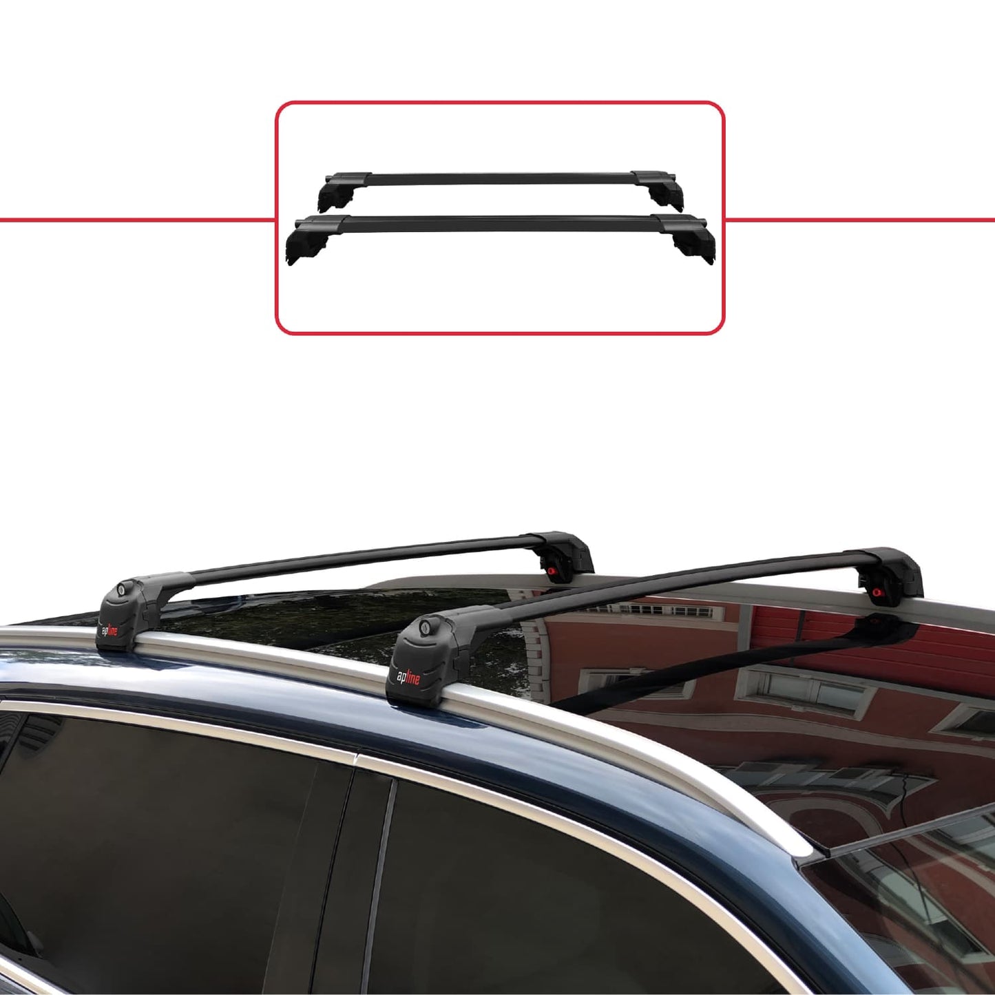 Compatible with Togg T10X 2023-2025 ACE-2 Car Roof Rack Cross Bar Black Aluminium 2 Bars