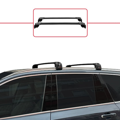 Compatible with Volvo XC90 II 2015-2026 ACE-2 Model Car Roof Rack Cross Bar Black Aluminium 2 Bars