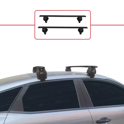Compatible with Citroen C4 III (C41) 2020-2025 ACE-4 Car Roof Rack Cross Bar Black Aluminium 2 Bars