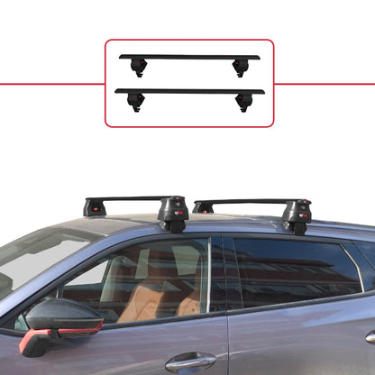 Compatible with Chery Omoda 5 2023-2025 ACE-4 Car Roof Rack Cross Bar Black Aluminium 2 Bars