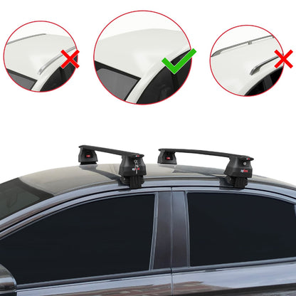 Compatible with Honda City 2021-2025 ACE-4 Car Roof Rack Cross Bar Black Aluminium 2 Bars
