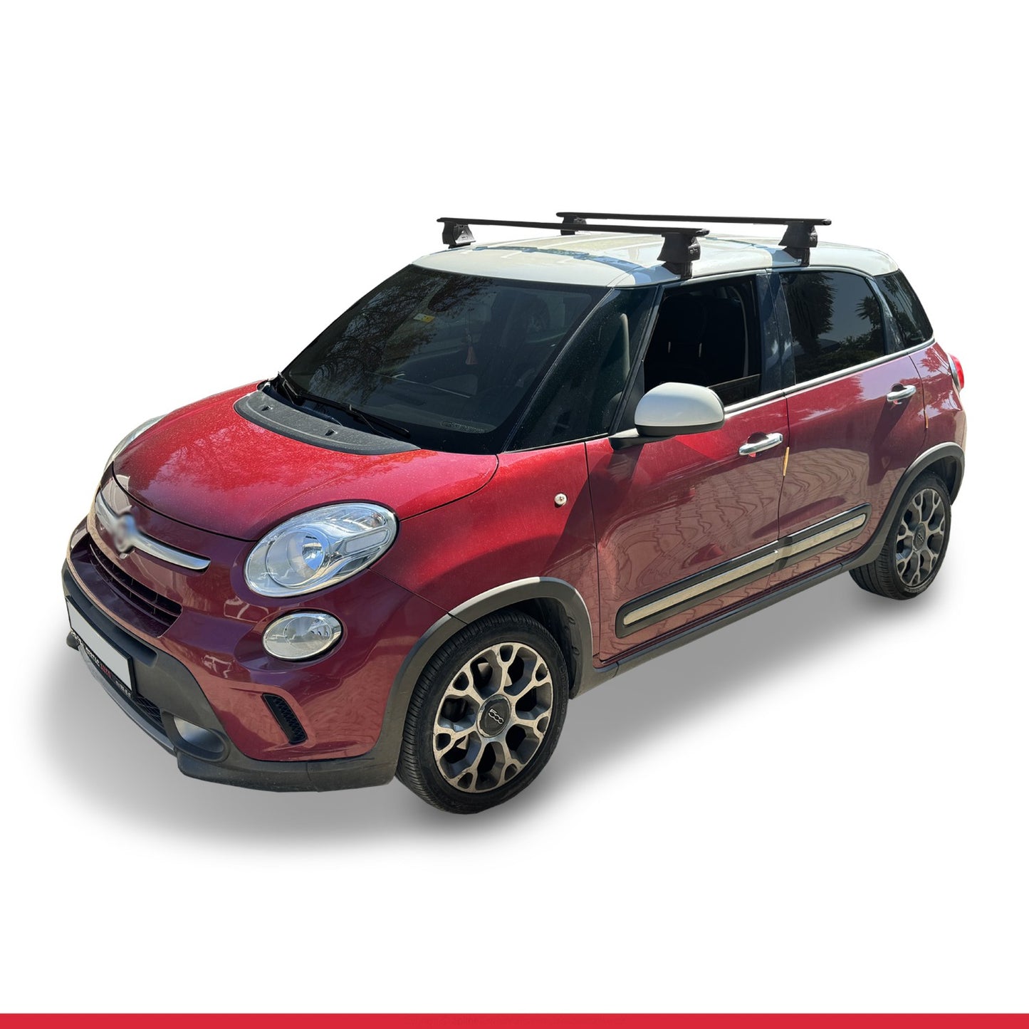 Compatible with Fiat 500 L 2012-2017 ACE-4 Car Roof Rack Cross Bar Black Aluminium 2 Bars