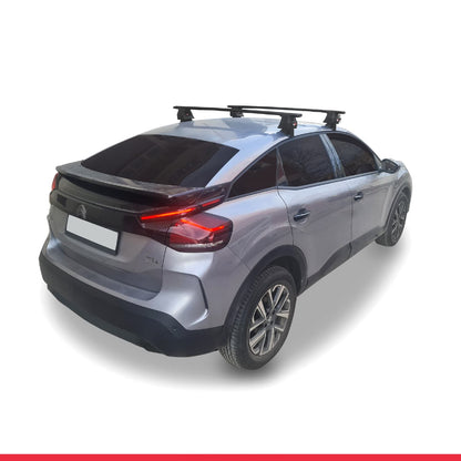 Compatible with Citroen C4 III (C41) 2020-2025 ACE-4 Car Roof Rack Cross Bar Black Aluminium 2 Bars