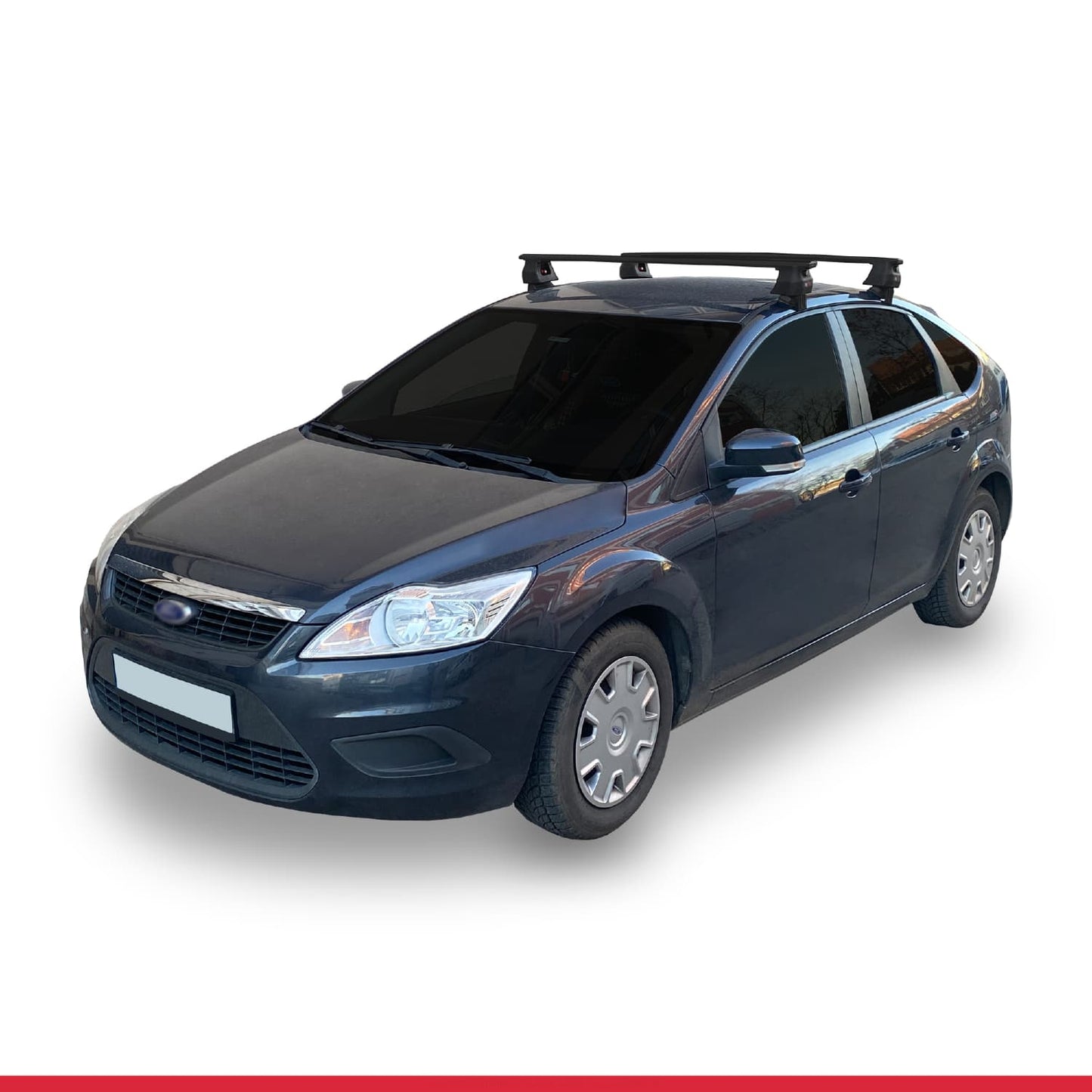 Compatible with Ford Focus 2 (C307) HB 2005-2010 ACE-4 Car Roof Rack Cross Bar Black Aluminium 2 Bars