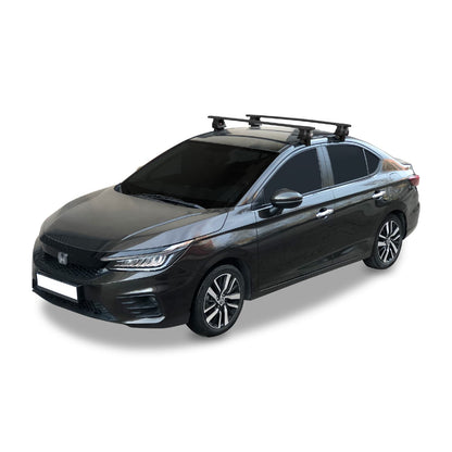 Compatible with Honda City 2021-2025 ACE-4 Car Roof Rack Cross Bar Black Aluminium 2 Bars