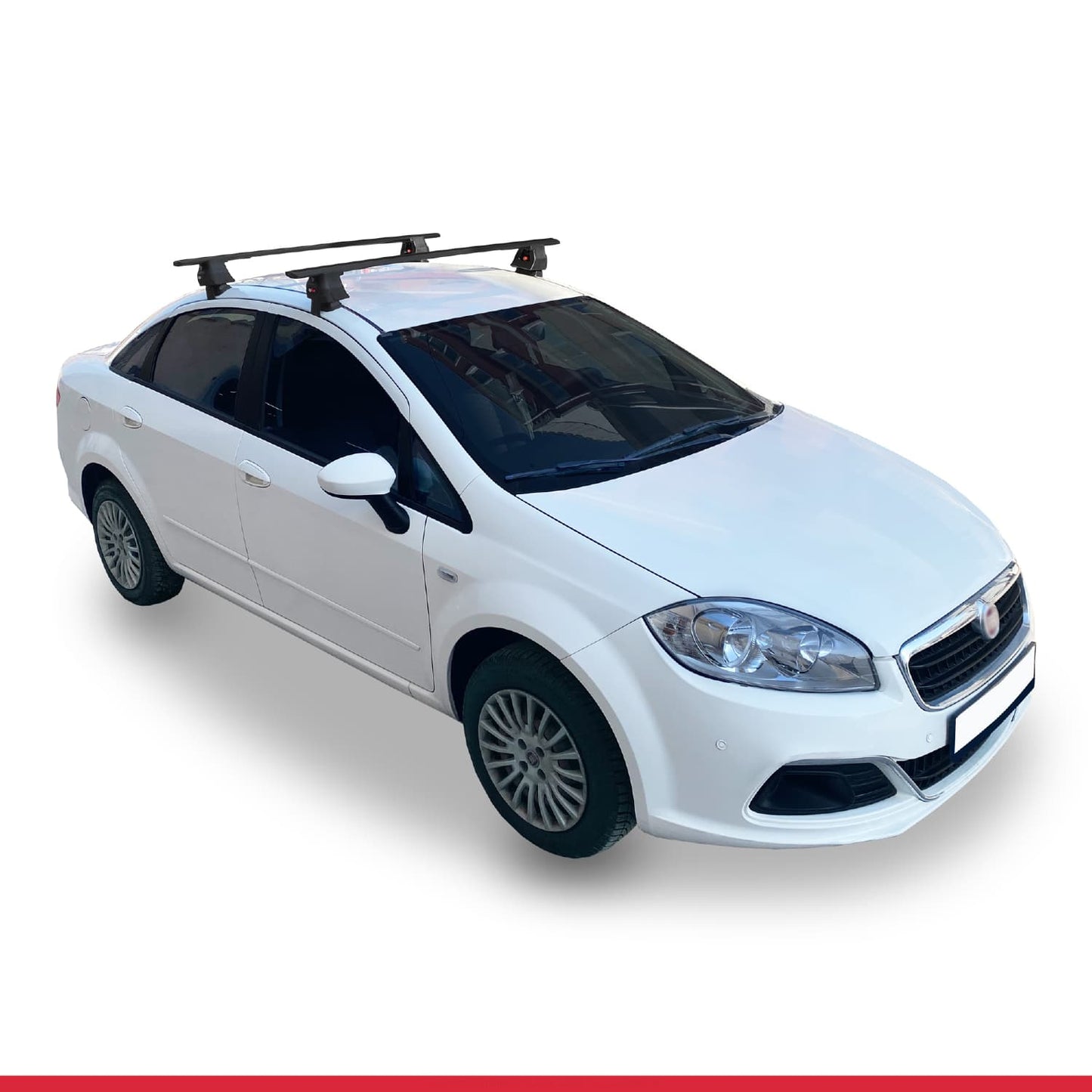 Compatible with Fiat Linea (323) 2007-2016 ACE-4 Car Roof Rack Cross Bar Black Aluminium 2 Bars