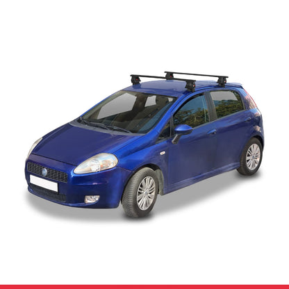 Compatible with Fiat Grande Punto (199) 2005-2012 ACE-4 Car Roof Rack Cross Bar Black Aluminium 2 Bars