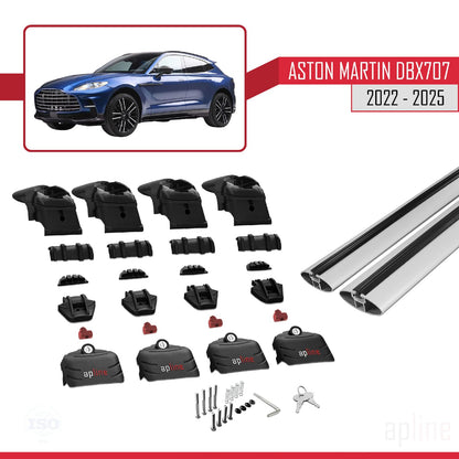 Compatible with Aston Martin (DBX707) 2022-2025 ACE-2 Car Roof Rack Cross Bar Grey Aluminium 2 Bars