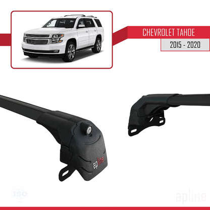 Compatible with Chevrolet Tahoe 4 2015-2020 ACE-2 Car Roof Rack Cross Bar Black Aluminium 2 Bars