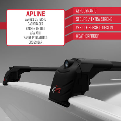 Compatible with Land Rover Defender 2020-2025 ACE-2 Car Roof Rack Cross Bar Black Aluminium 2 Bars