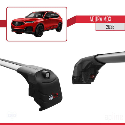 Compatible with Audi Q7 2024-2025 ACE-2 Car Roof Rack Cross Bar Grey Aluminium 2 Bars