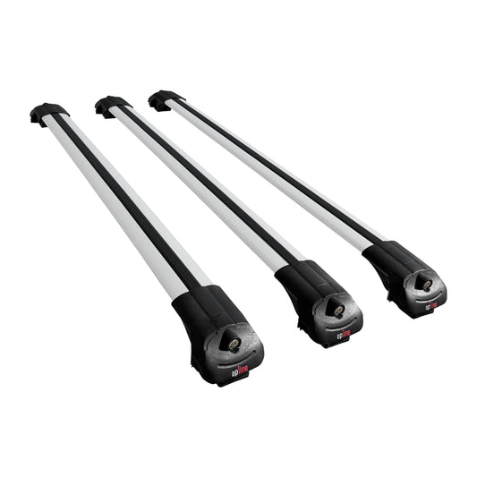 Compatible with Audi A6 (C8) Allroad 2019-2025 ACE-1 Car Roof Rack Cross Bar Grey Aluminium 3 Bars