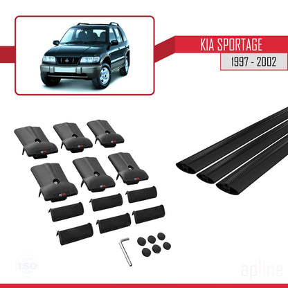 Compatible with Acura TSX Sport Wagon 2011-2014 Fly Model Car Roof Rack Cross Bar Black Aluminium 3 Bars