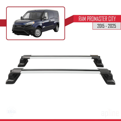 Compatible with Ram Promaster City 2015-2025 ACE-3 Car Roof Rack Cross Bar Grey Aluminium 2 Bars