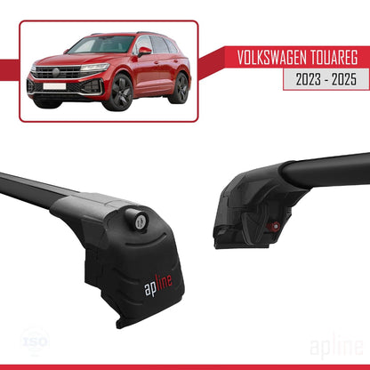 Compatible with VW Touareg 2023-2025 ACE-2 Car Roof Rack Cross Bar Black Aluminium 2 Bars