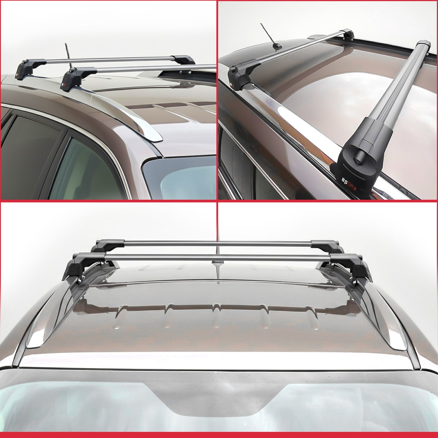 Compatible with Buick Enclave 2008-2017 ACE-2 Model Roof Rack Gray 2 Aluminium Bars