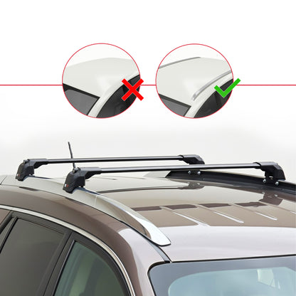 Compatible with Buick Enclave 2008-2017 ACE-2 Model Roof Rack Black 2 Aluminium Bars