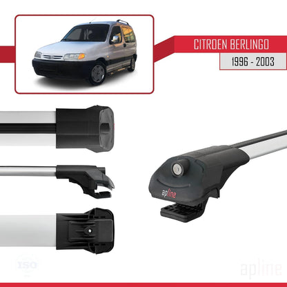 Compatible with Citroen Berlingo (M49) 1996-2003 ACE-1 Car Roof Rack Cross Bar Grey Aluminium 4 Bars