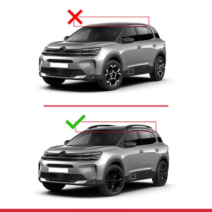 Compatible with Citroen C5 Aircross 2018-2025 ACE-1 Car Roof Rack Cross Bar Grey Aluminium 3 Bars