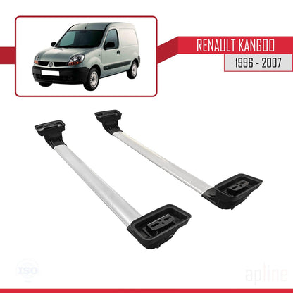 Compatible with Renault Kangoo 1996-2007 ACE-3 Car Roof Rack Cross Bar Grey Aluminium 2 Bars