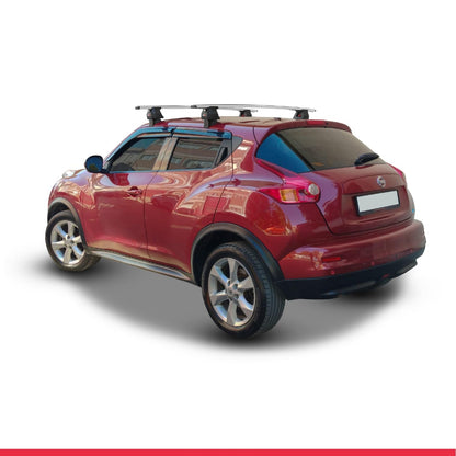 Compatible with Nissan Juke (F15) 2010-2019 ACE-4 Car Roof Rack Cross Bar Grey Aluminium 2 Bars