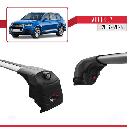 Compatible with Audi SQ7 (4M) 2016-2025 ACE-2 Car Roof Rack Cross Bar Grey Aluminium 2 Bars