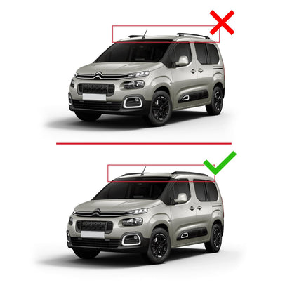 Compatible with Citroen Berlingo 3 (K9) 2023-2025 ACE-2 Car Roof Rack Cross Bar Black Aluminium 2 Bars