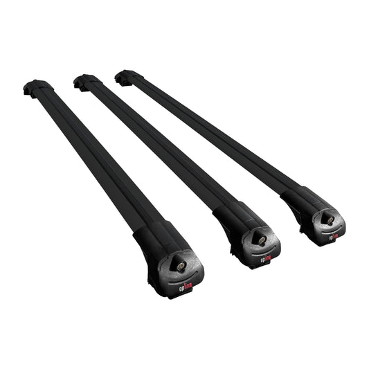 Compatible with Volkswagen Taos 2021-2025 ACE-1 Car Roof Rack Cross Bar Black Aluminium 3 Bars