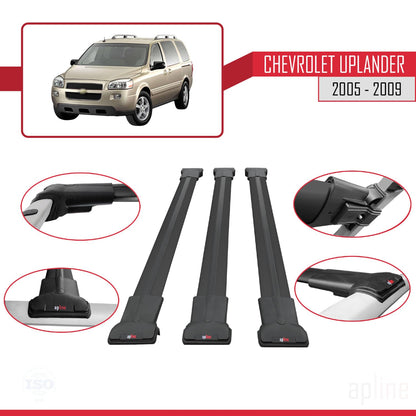 Compatible with Acura TSX Sport Wagon 2011-2014 Fly Model Car Roof Rack Cross Bar Black Aluminium 3 Bars