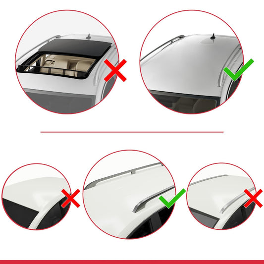 Compatible with Mazda 6 II (GZ) SW 2008-2012 FLY Model Car Roof Rack Cross Bar Gray Aluminium 3 Bars